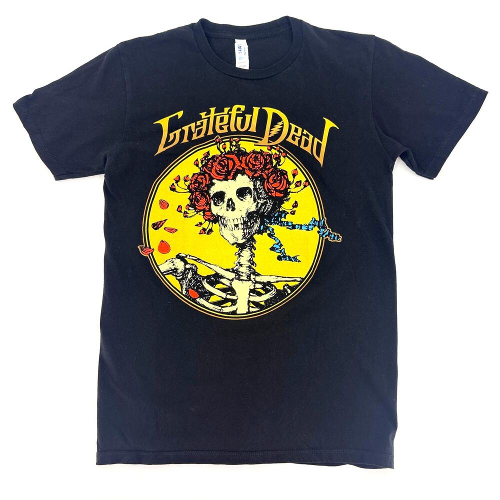 Grateful Dead Bertha Skull & Roses Graphic T-Shirt Womens Size Small 100% Cotton
